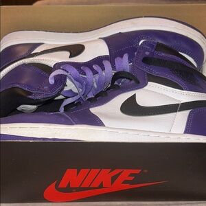 Nike High-Top Sneakers in Purple and White